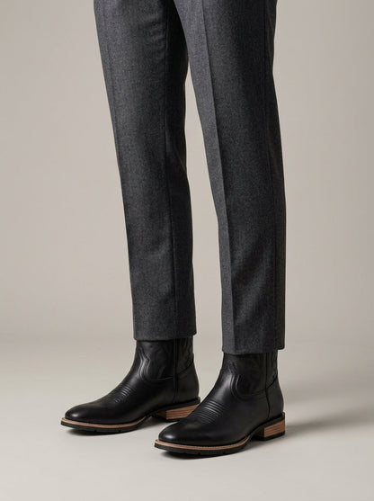Elias Men's Chelsea Boots - fabric and finish detail