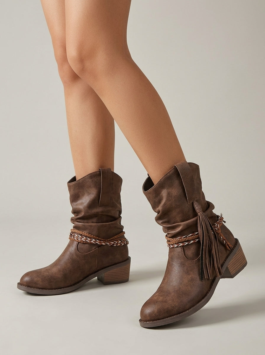 Odette Women's Block Heel Ankle Boots - front view