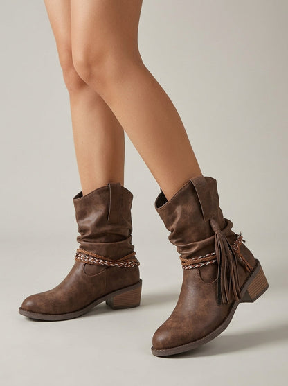 Odette Women's Block Heel Ankle Boots - front view