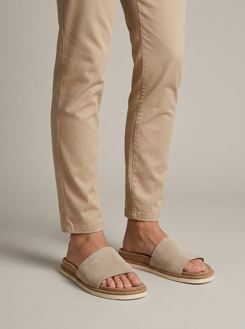 Isaac Men's Suede Sandals - front view