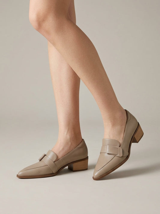 Bijou Women's Chunky Heel Loafers - front view