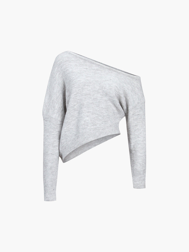 Vienna Women's Asymmetric Sweater - fabric and finish detail