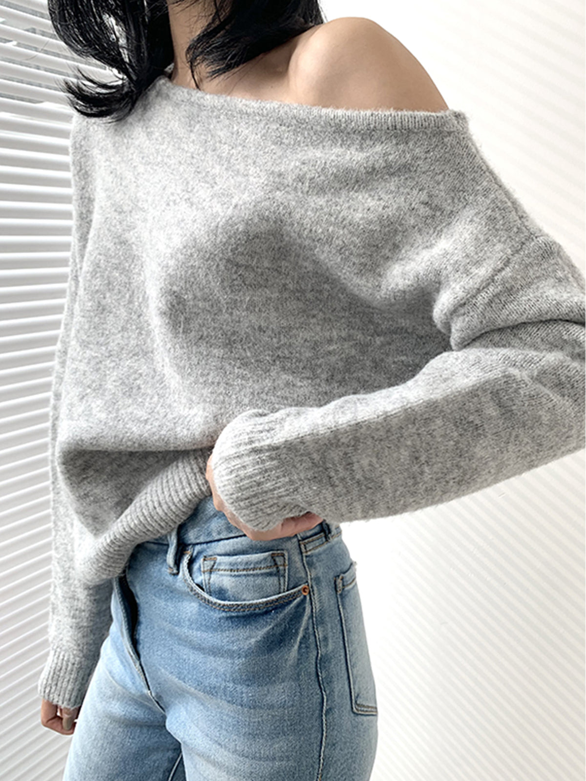 Vienna Women's Asymmetric Sweater - front view