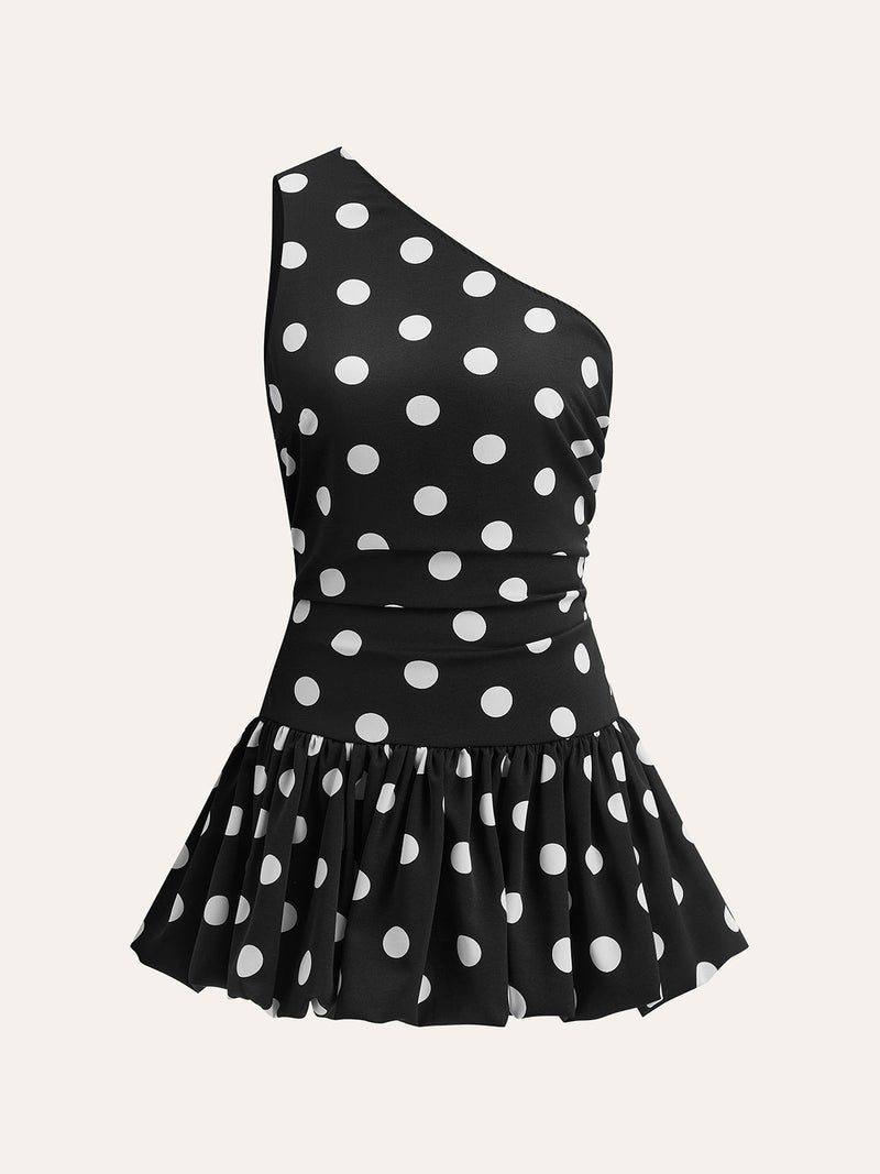 Tallulah Women's Dress | Peplum, Polka Dot, Sleeveless