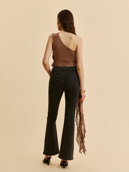 Selma Women's Ruffled Top - close-up detail