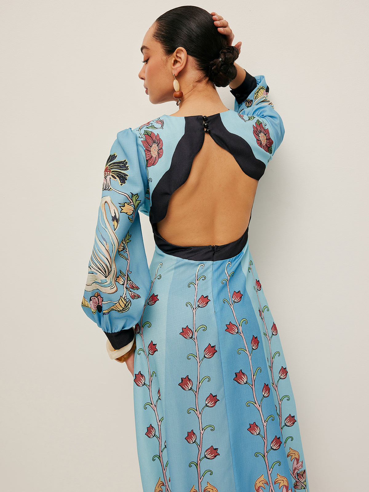 Xanthe Women's Floral Dress - close-up detail