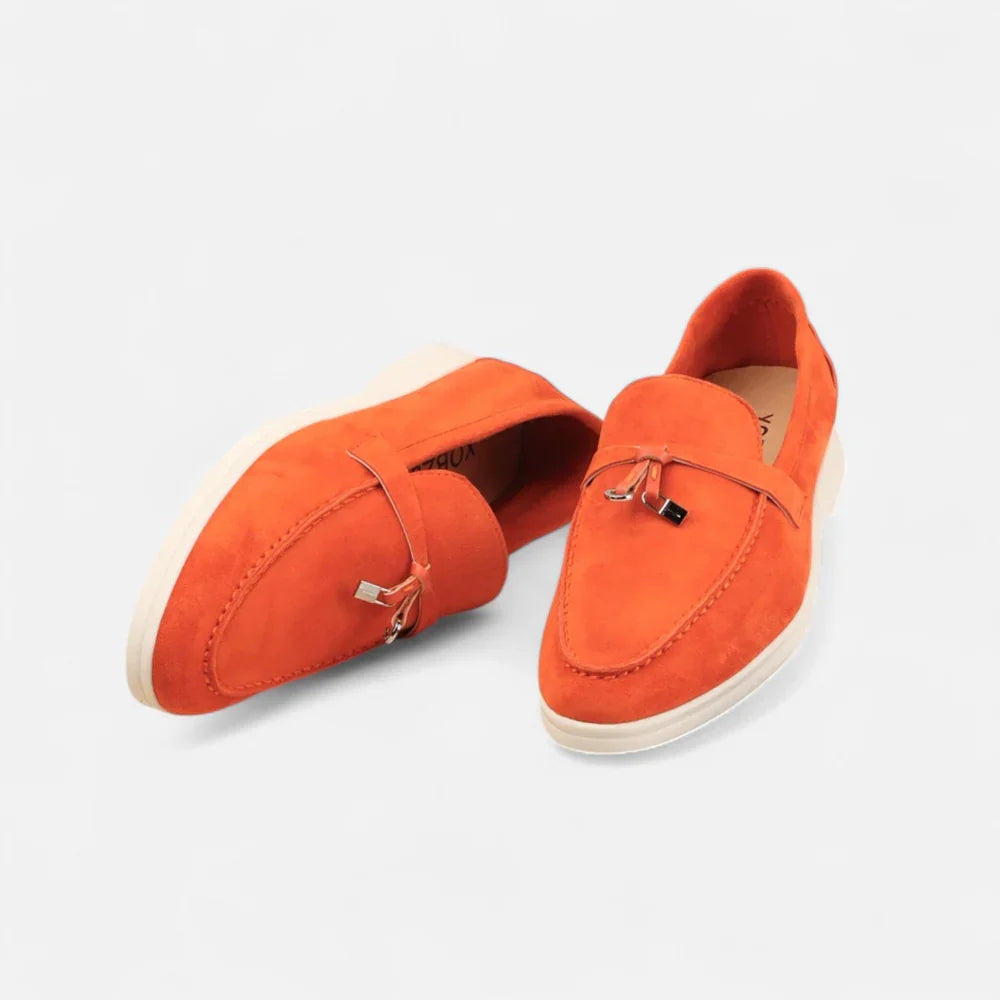 Gideon Men's Suede Loafers - styled view