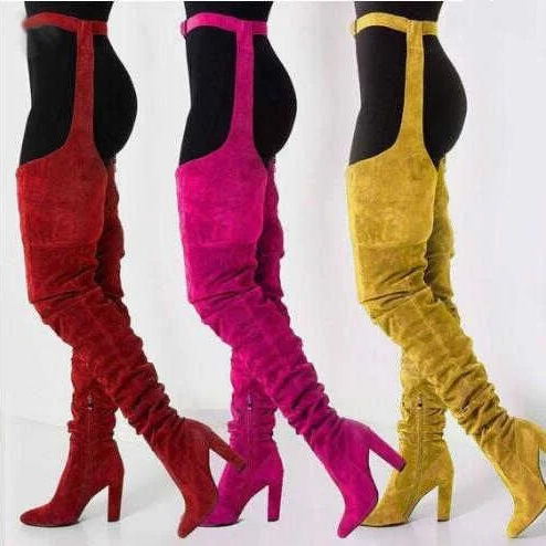 Clara Women's Suede Boots - close-up detail