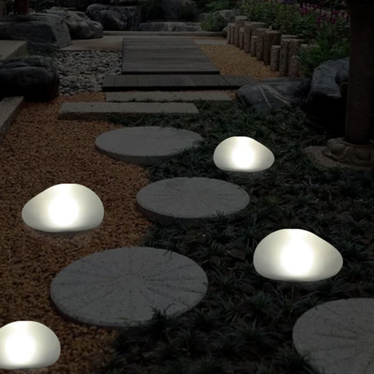North Solar Glass Light - styled view