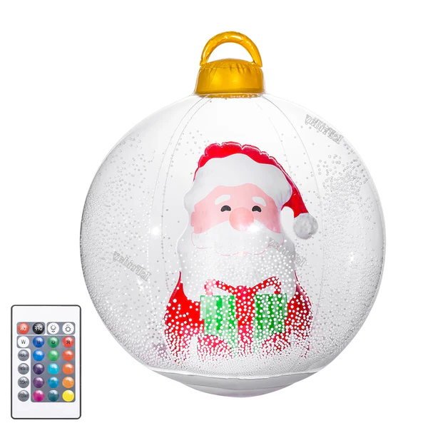 Cedar Solar Christmas Ball - styled view