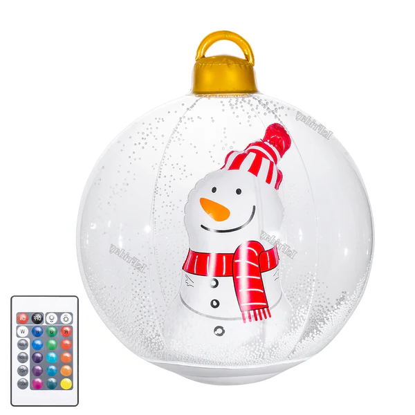 Cedar Solar Christmas Ball - front view