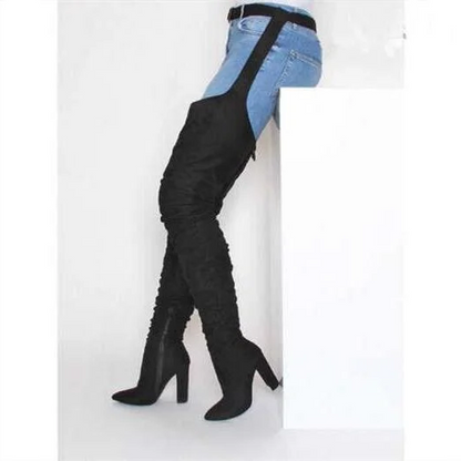Clara Women's Suede Boots - back view