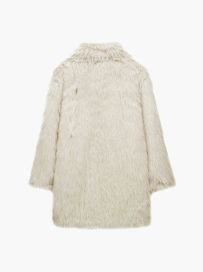 Ava Women's Oversized Coat - close-up detail