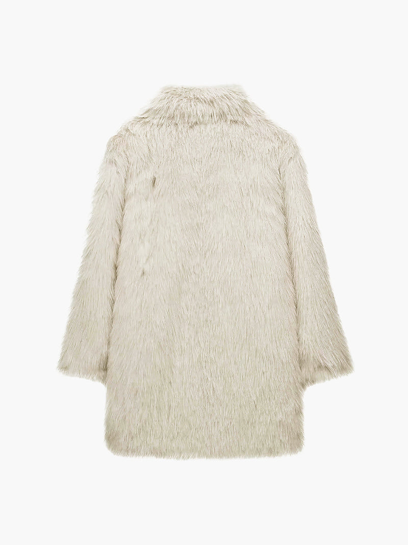 Ava Women's Oversized Coat - close-up detail