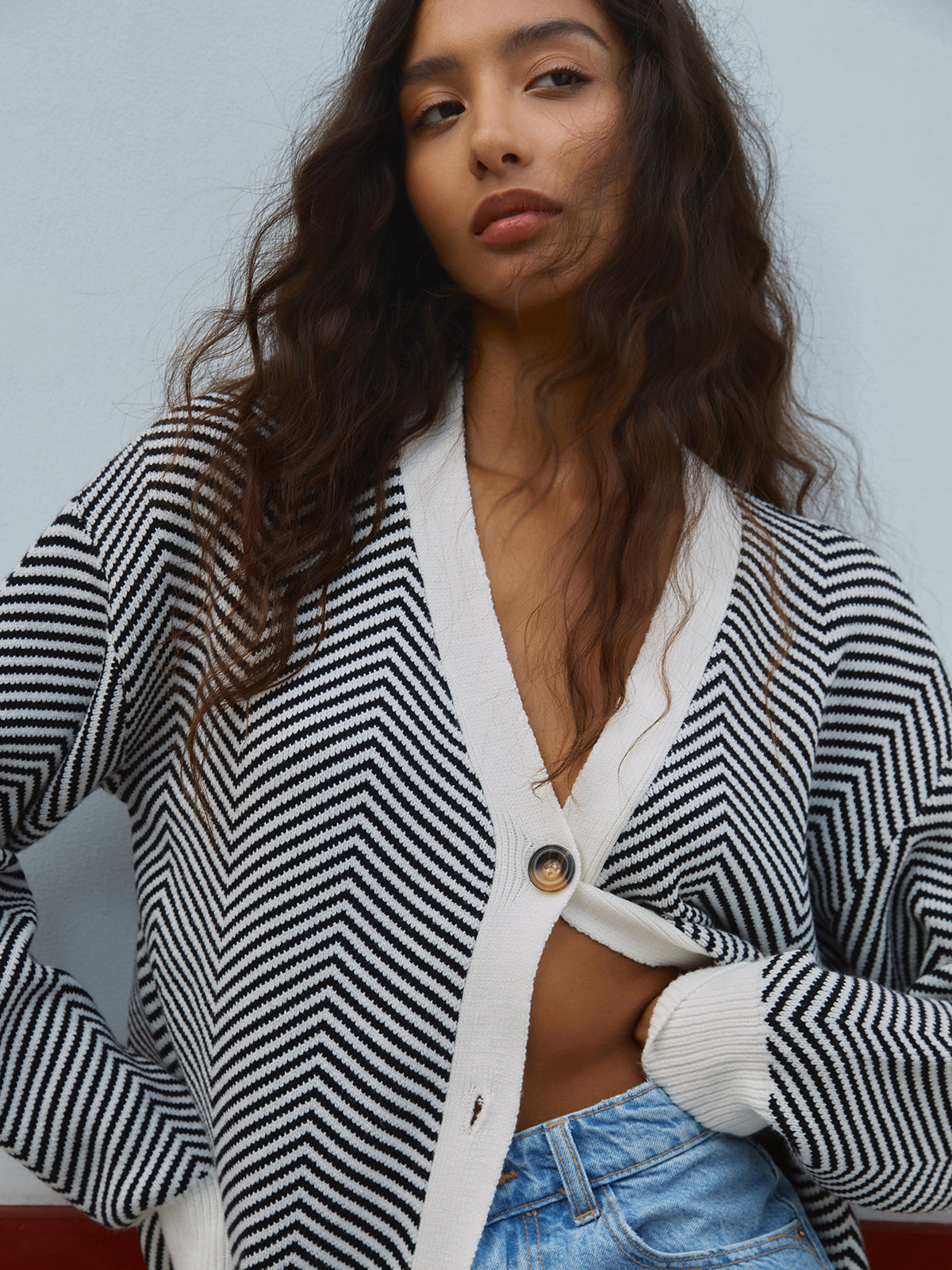 Eloise Women's Oversized Cardigan - styled view