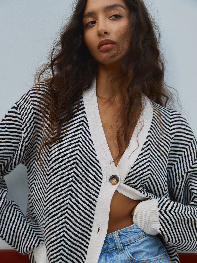 Eloise Women's Oversized Cardigan - styled view