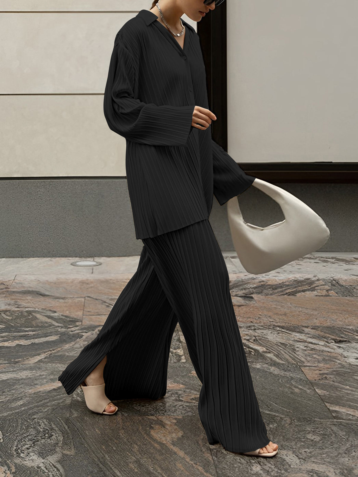 Kaia Women's Oversized Two-piece Set - full-length view