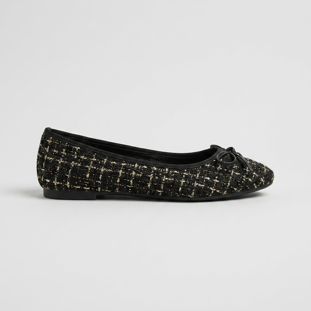 Elsie Women's Ballet Flats - fabric and finish detail