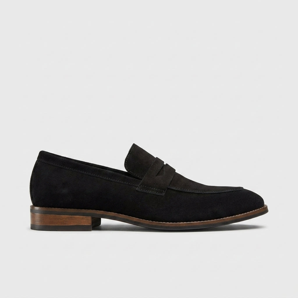 Vance Men's Suede Loafers - styled view