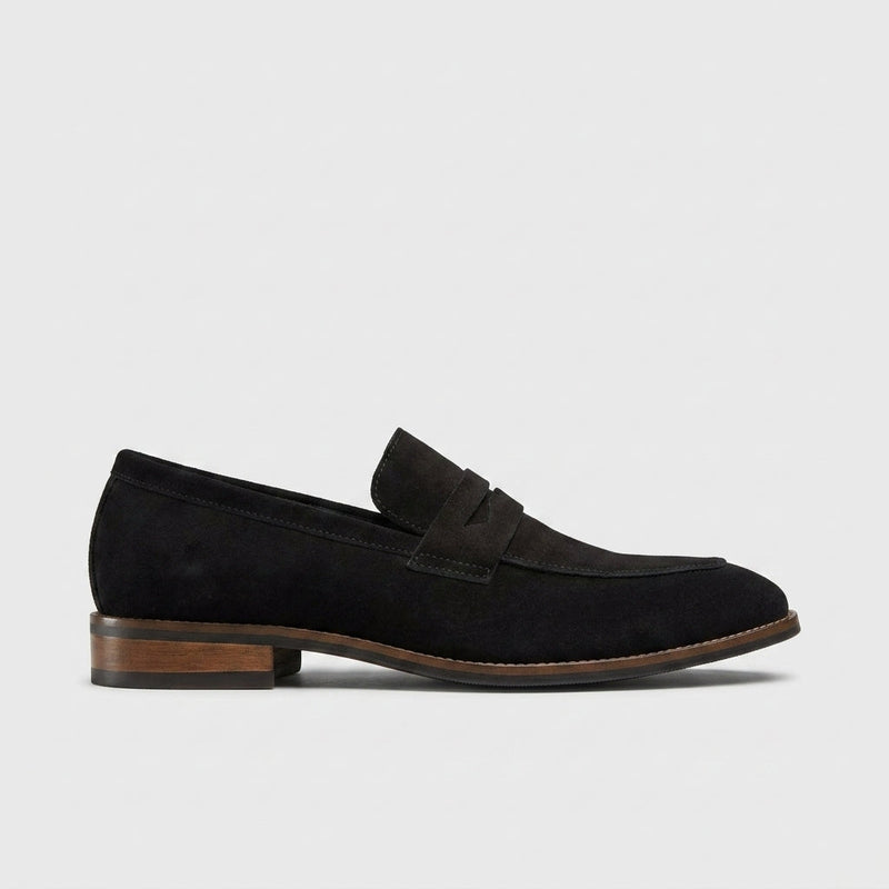 Vance Men's Suede Loafers - styled view