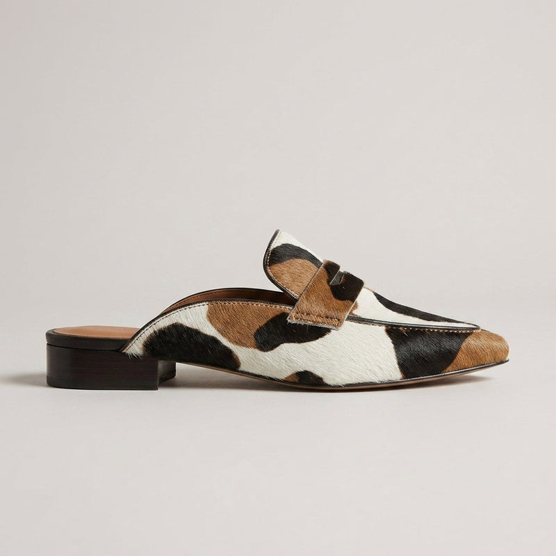 Xanthe Women's Loafers | Animal Print, Low Heel, Pointed Toe
