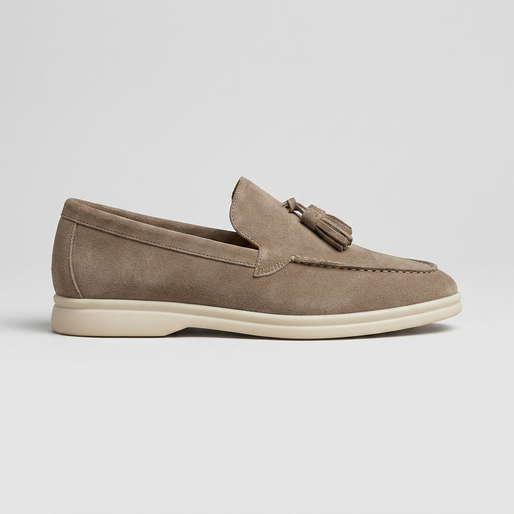 Bruno Men's Suede Loafers - styled view