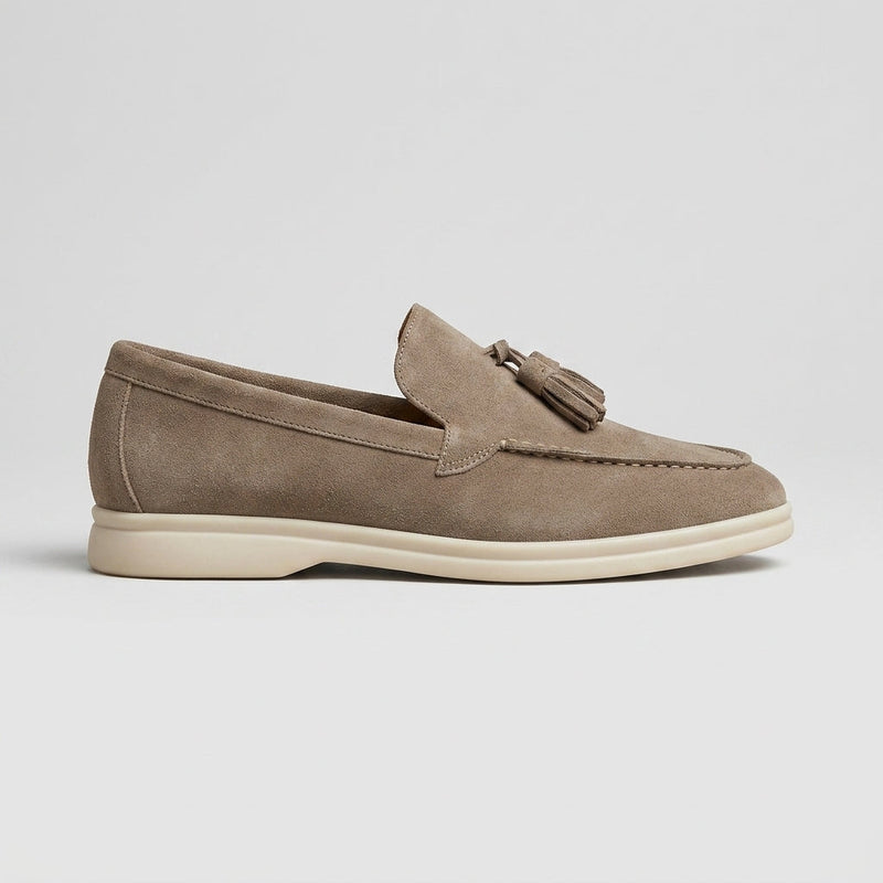 Bruno Men's Suede Loafers - styled view