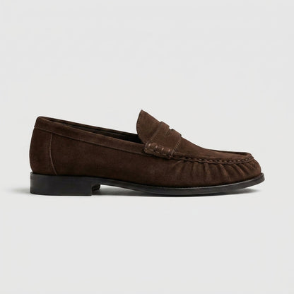 Talia Women's Suede Loafers - fabric and finish detail