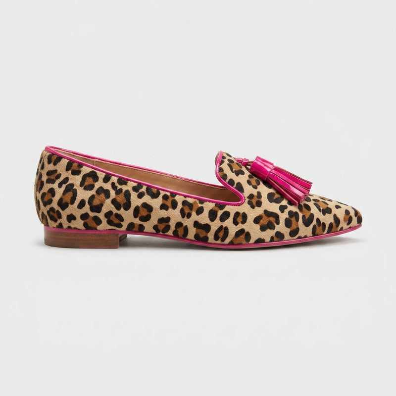 Wilda Women's Leopard Loafers - fabric and finish detail