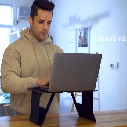 Cedar Adjustable Laptop Table - back view