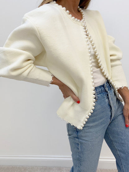Hattie Women's Cardigan - fabric and finish detail