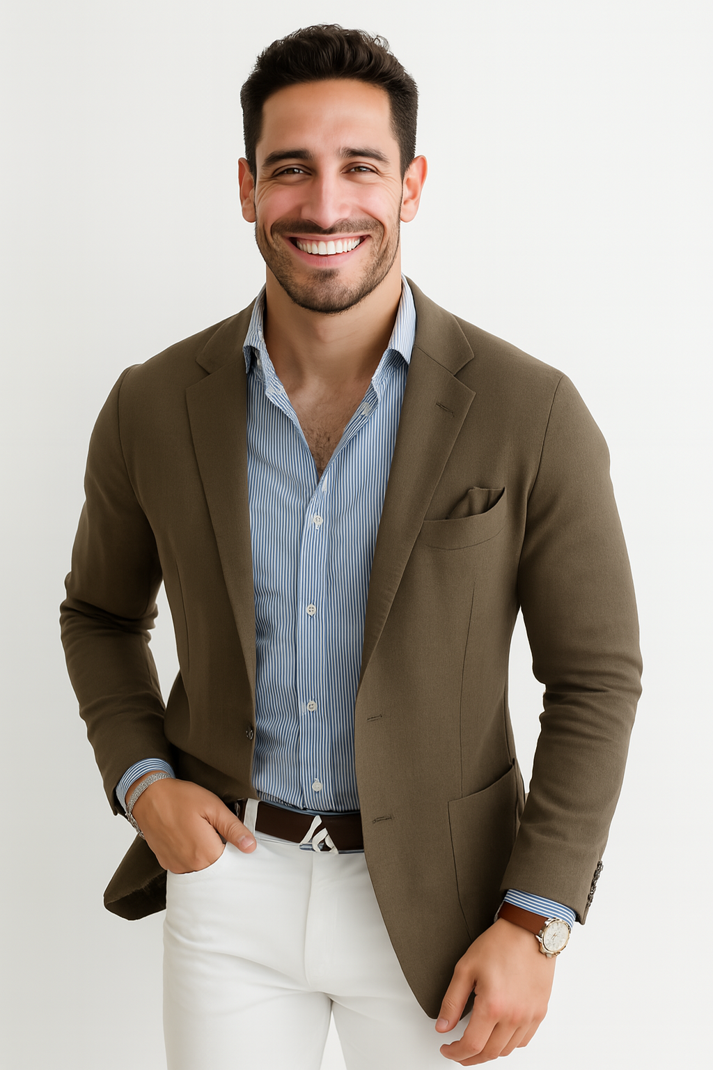 Griffin Men's Cardigan - styled view