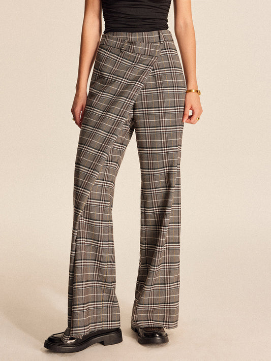 Selma Women's Asymmetric Trousers - styled view