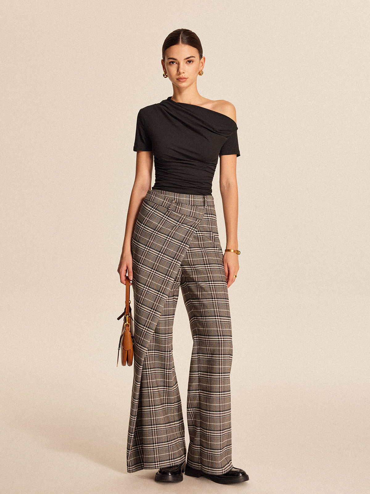 Selma Women's Asymmetric Trousers - front view