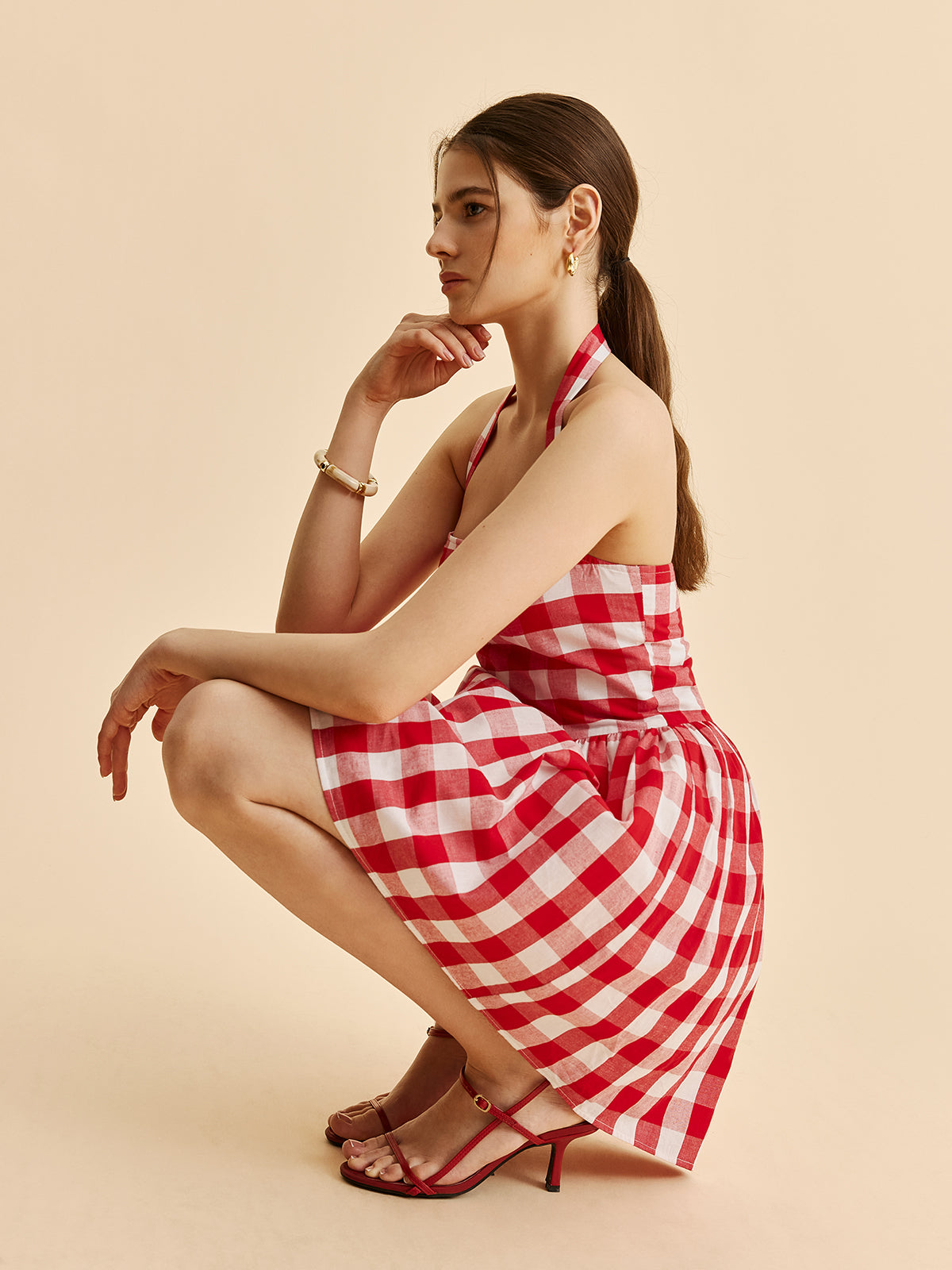 Beatrix Women's Pleated Dress - full-length view