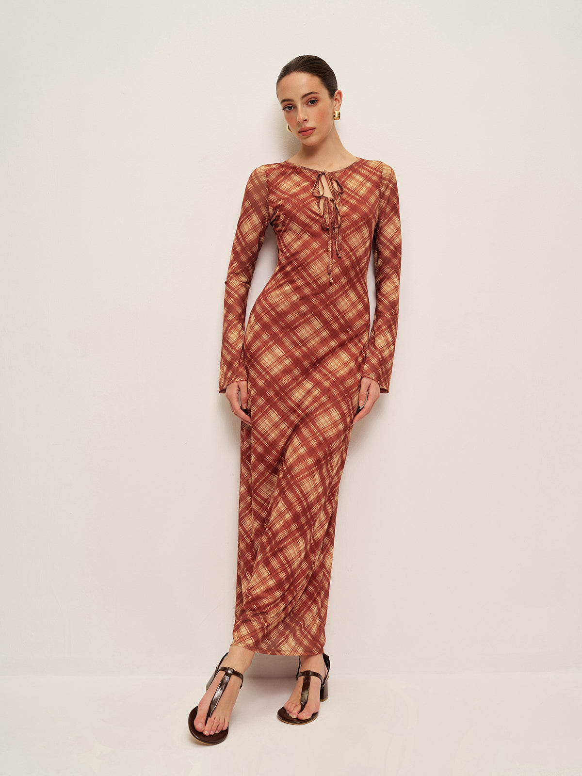 Faye Women's Plaid Dress - full-length view