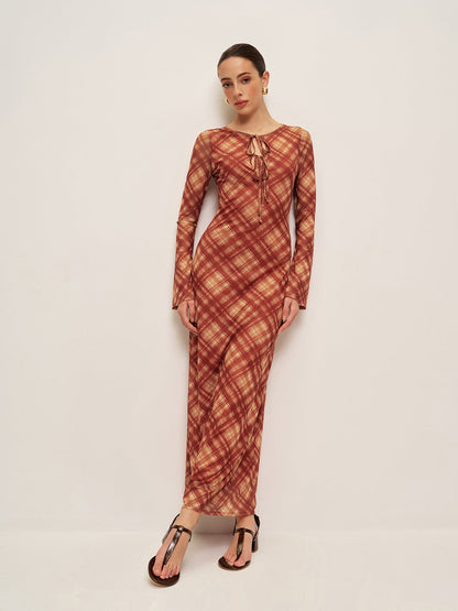 Faye Women's Plaid Dress - full-length view