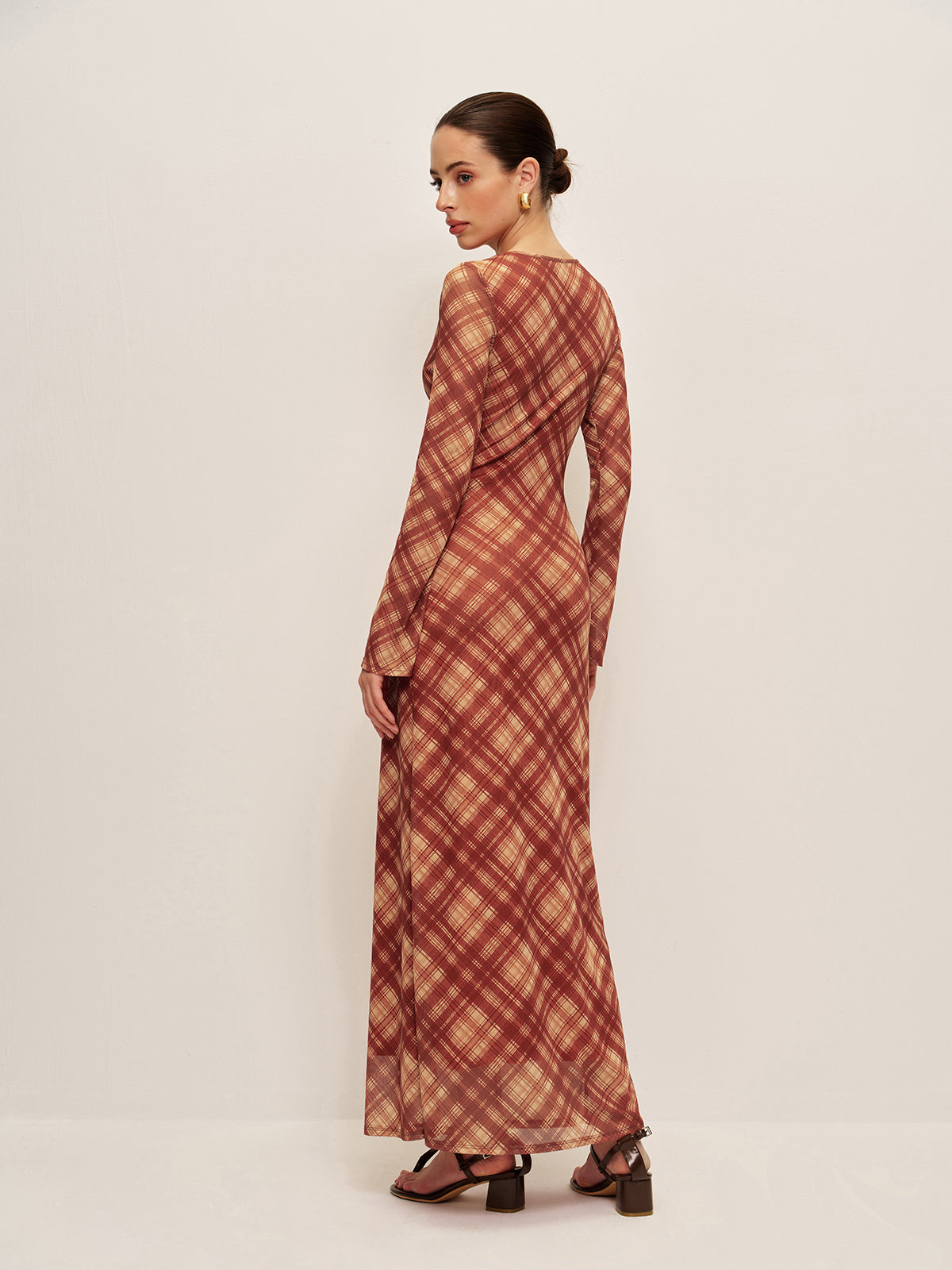 Faye Women's Plaid Dress - close-up detail
