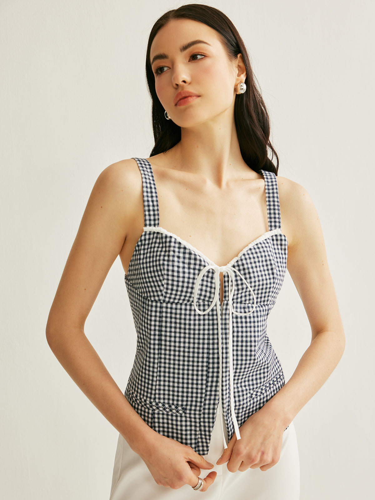 Giselle Women's Plaid Top - full-length view