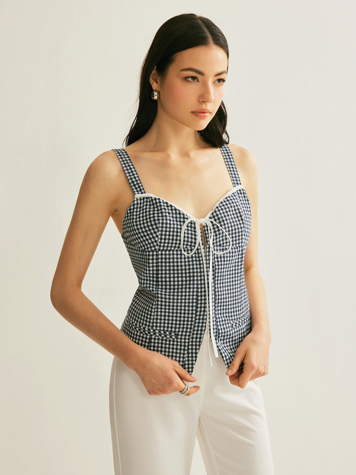 Giselle Women's Plaid Top - front view
