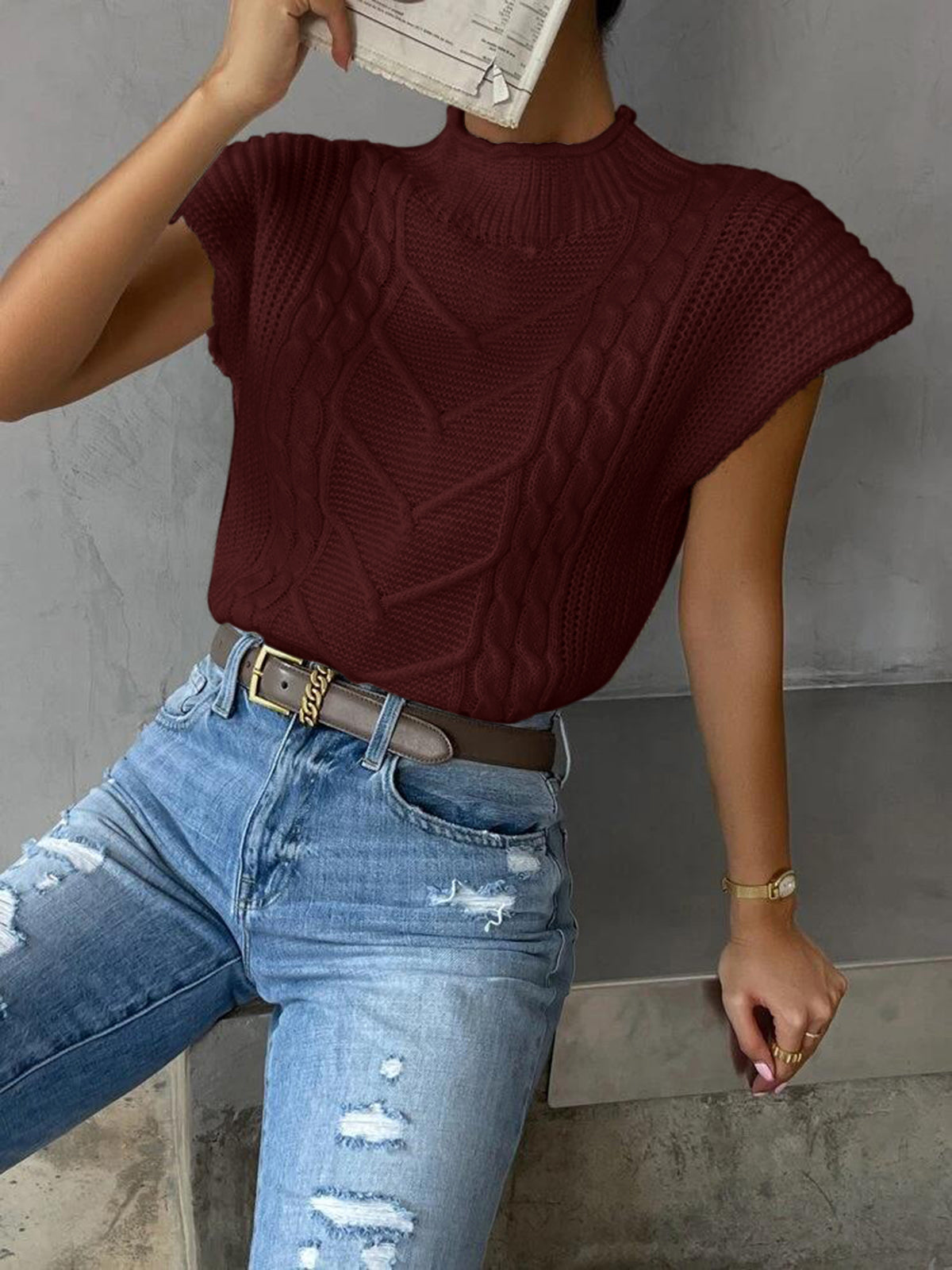 Alba Women's Sweater - styled view