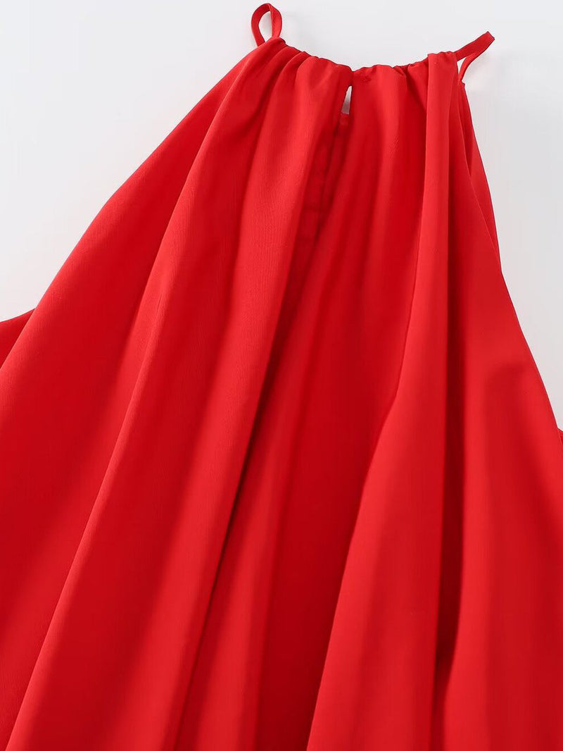 Talia Women's Pleated Dress - fabric and finish detail