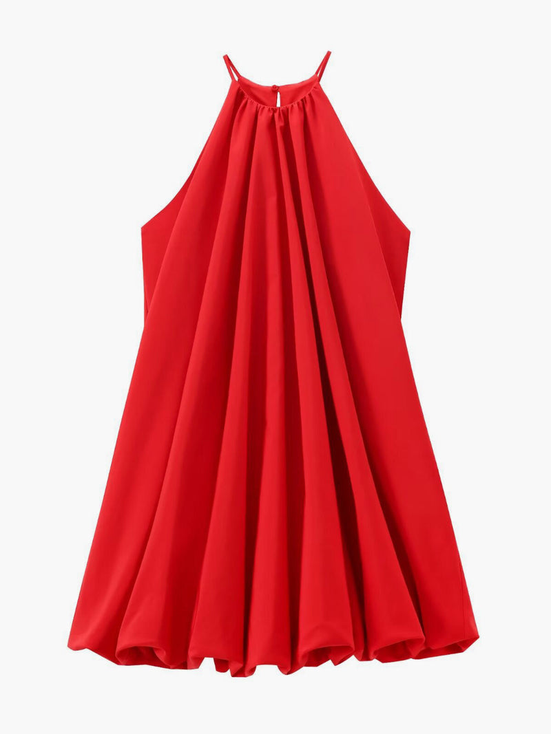 Talia Women's Pleated Dress | Halter, Crew Neck, Sleeveless