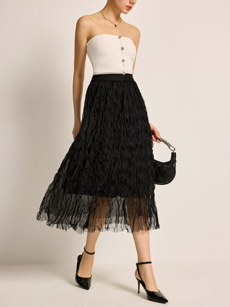 Nora Women's Pleated Skirt - styled view