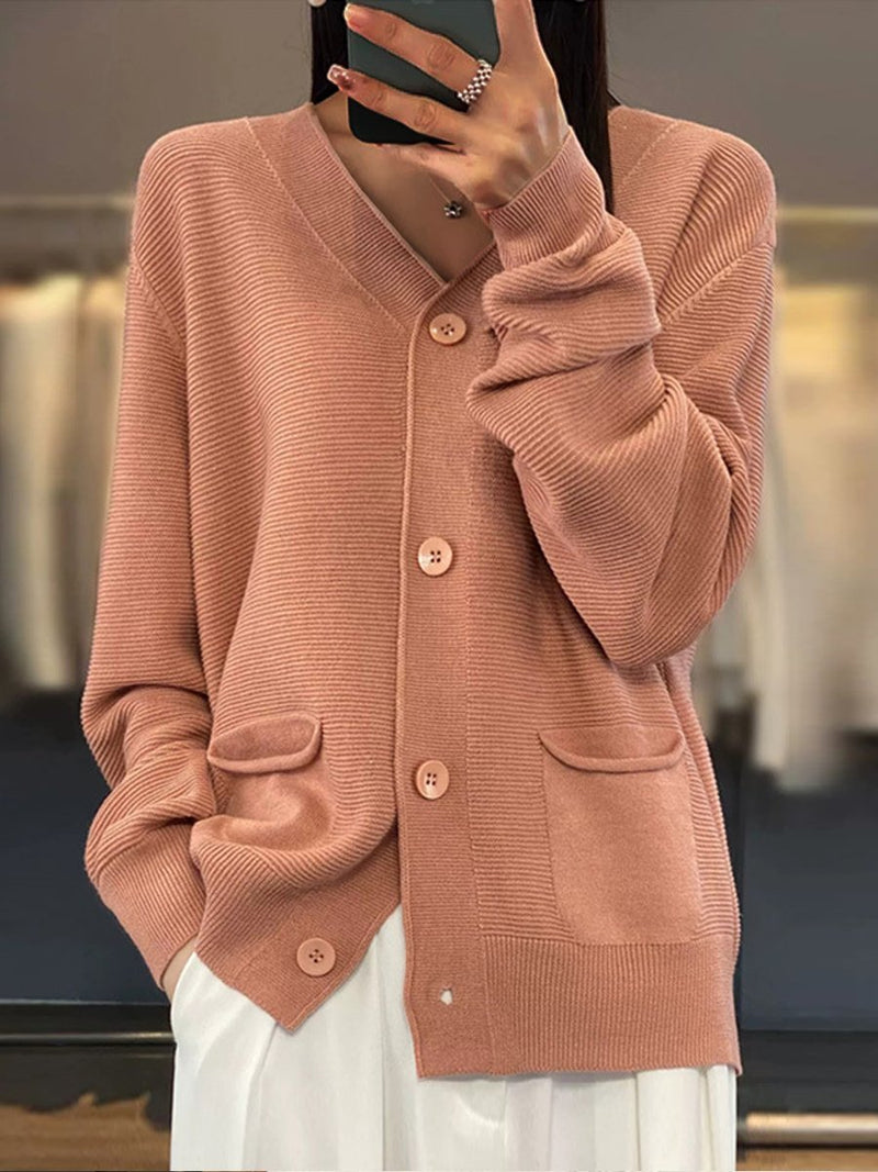 Yara Women's Cardigan - fabric and finish detail