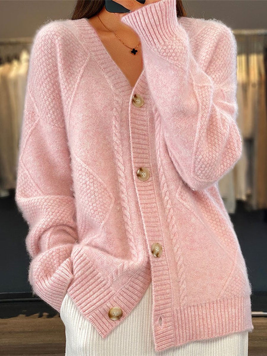 Opal Women's Cable Knit Cardigan - back view