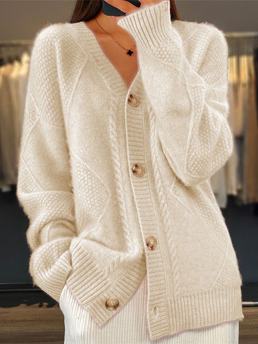 Opal Women's Cable Knit Cardigan - front view