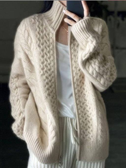Juliette Women's Cable Knit Jacket - front view