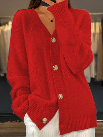 Opal Women's Cable Knit Cardigan - styled view