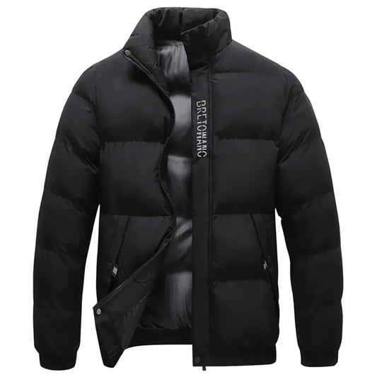 Silas Men's Quilted Puffer Jacket - styled view